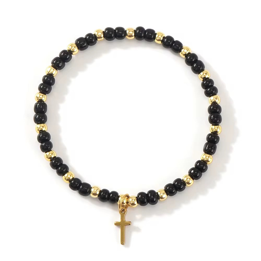 Cross Beaded Bracelet