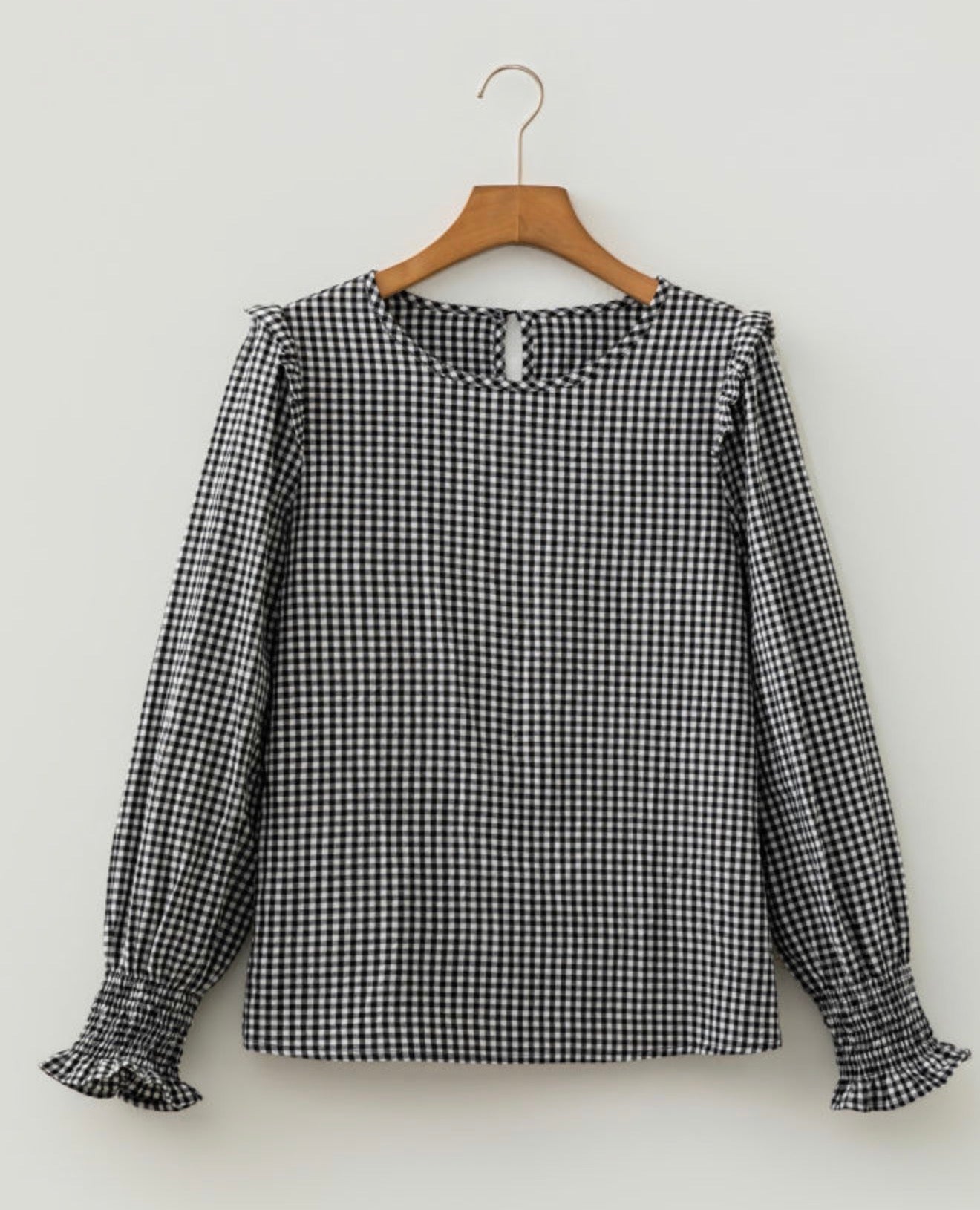 Black Plaid Blouse