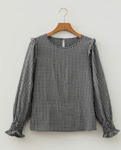 Black Plaid Blouse