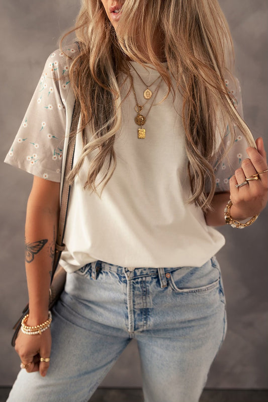 Beige Floral Raglan RTS