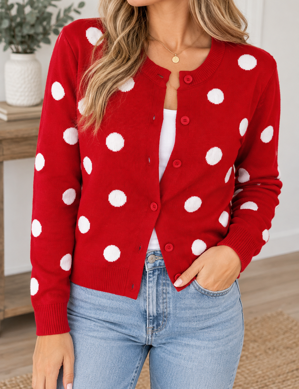 Polka Dot Cardigan