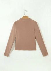 Ribbed High Neck Sheath Top