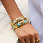 Hammered Textured Open Bangle New RTS