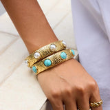 Hammered Textured Open Bangle New RTS