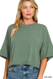 Mock Neck Boxy Sweater