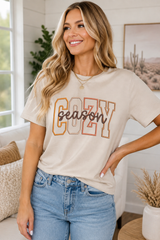 Khaki Embroidered Cozy Season Top Full Run RTS