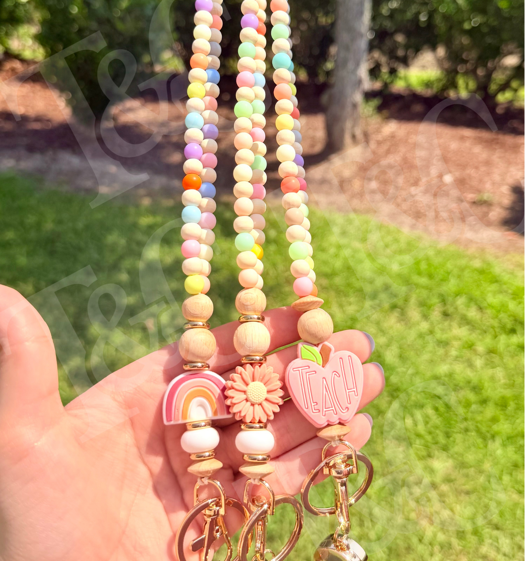 Breakaway Wooded Bead Lanyards New RTS