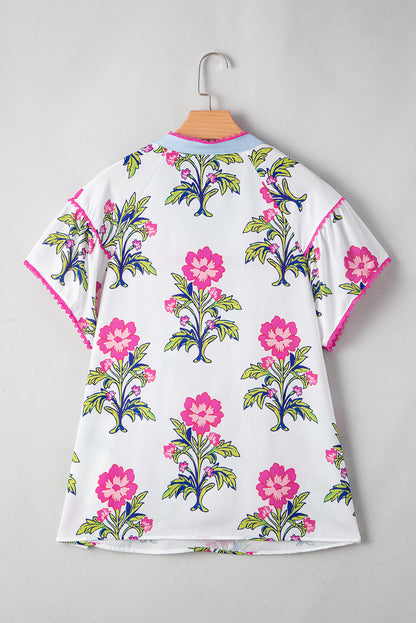 Rose Vintage Floral  Blouse RTS