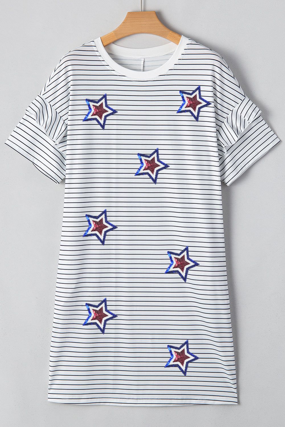 White Stripe Sequin Dress New RTS