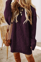 Cable Knit Sweater Dress