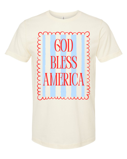 God Bless America Stripe Tee.