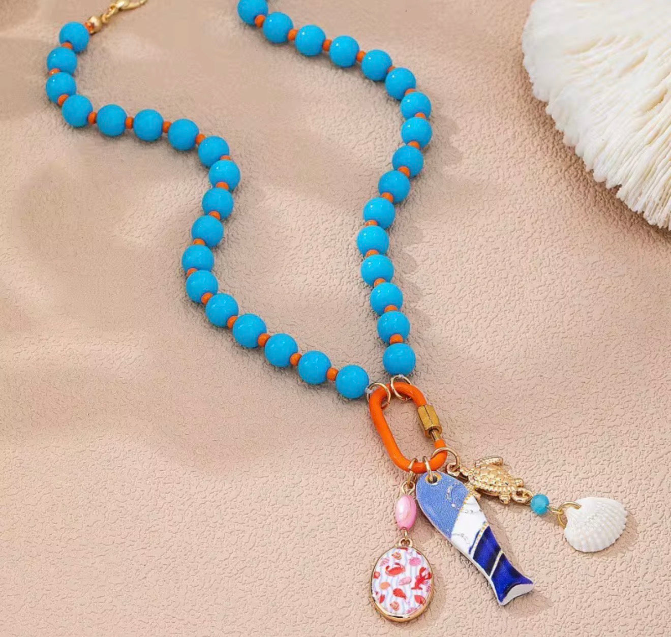 Charm Coastal Beach Necklace RTS