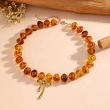 Beaded Bow Necklace