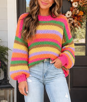 Striped Knit Sweater