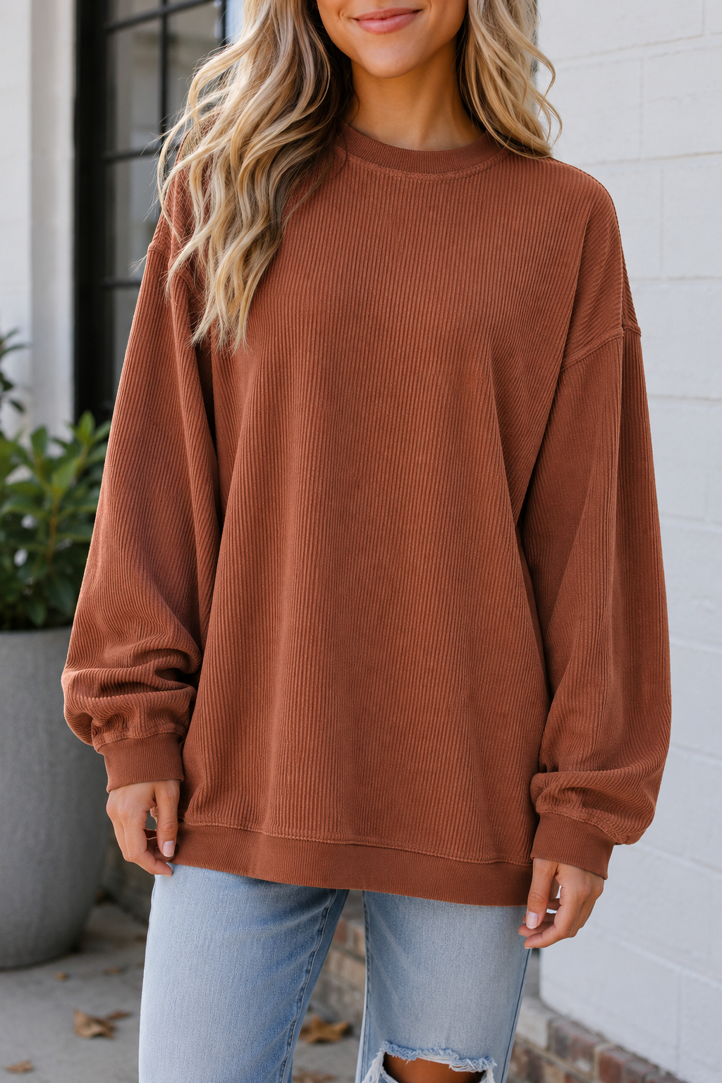 Corduroy Oversized Sweatshirt Full Run RTS