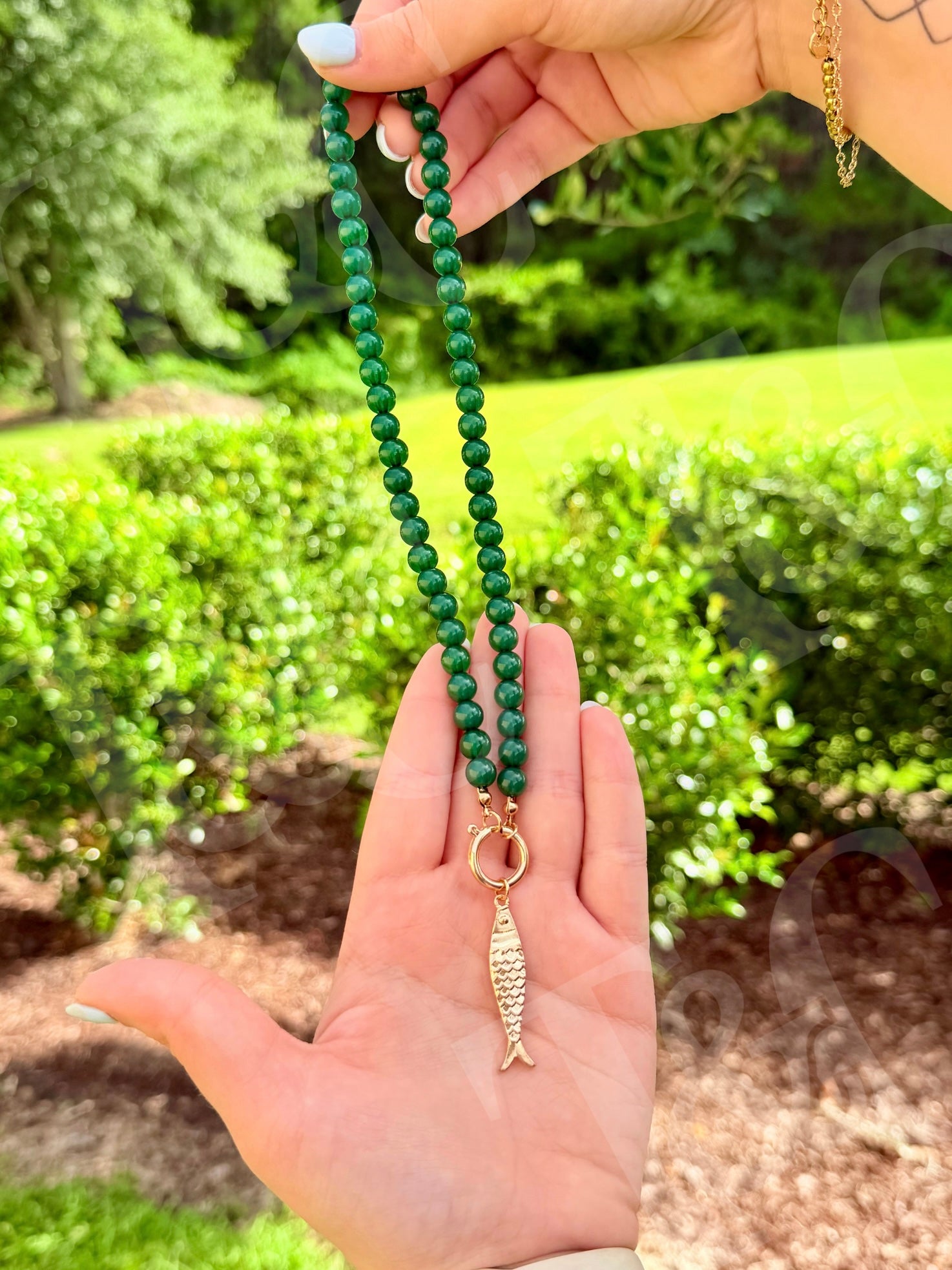 Sardine Charm Beaded Necklace New RTS