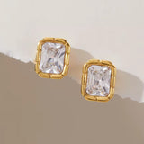 Square Zircon Earrings New RTS