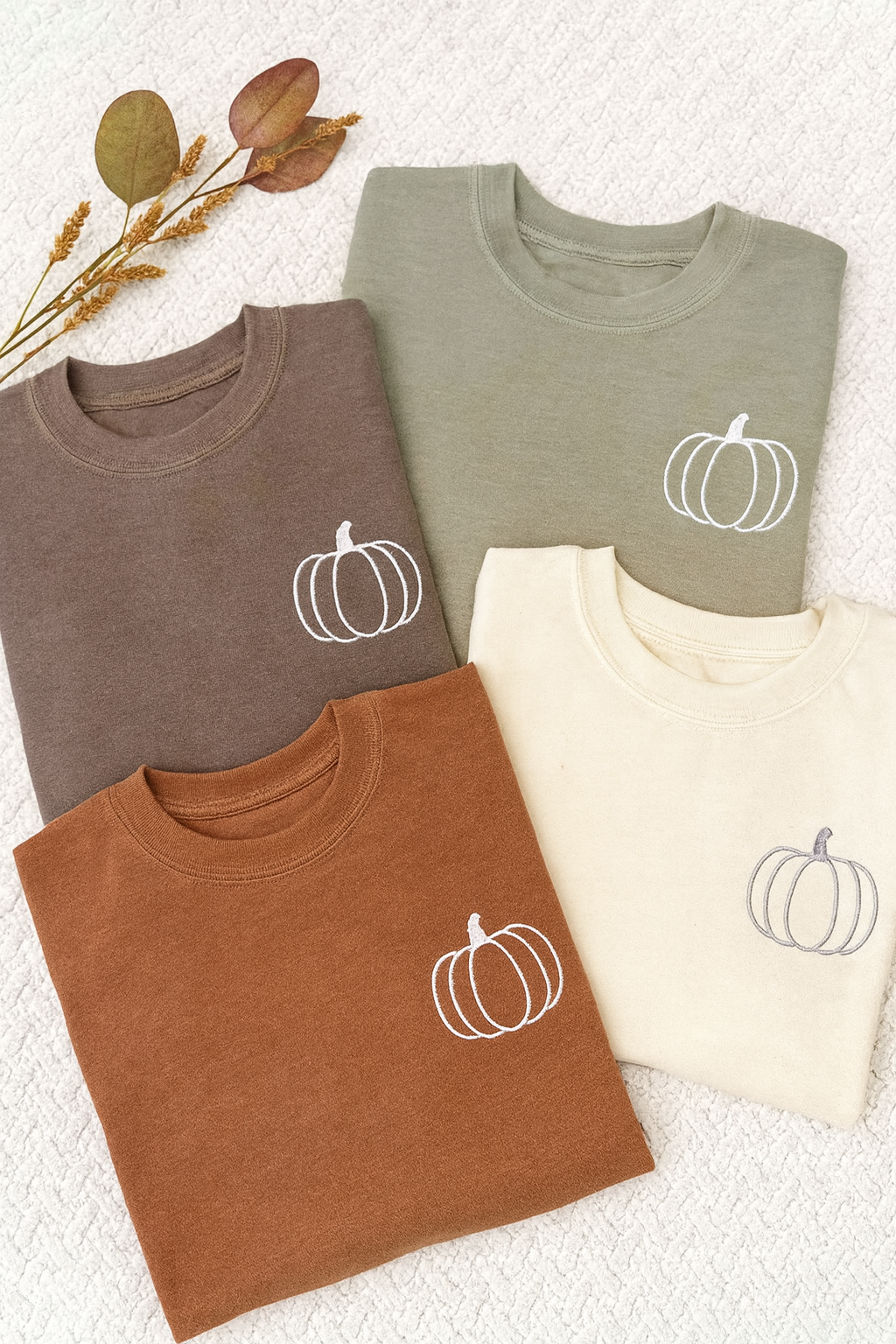 Pumpkin Embroidered Tee