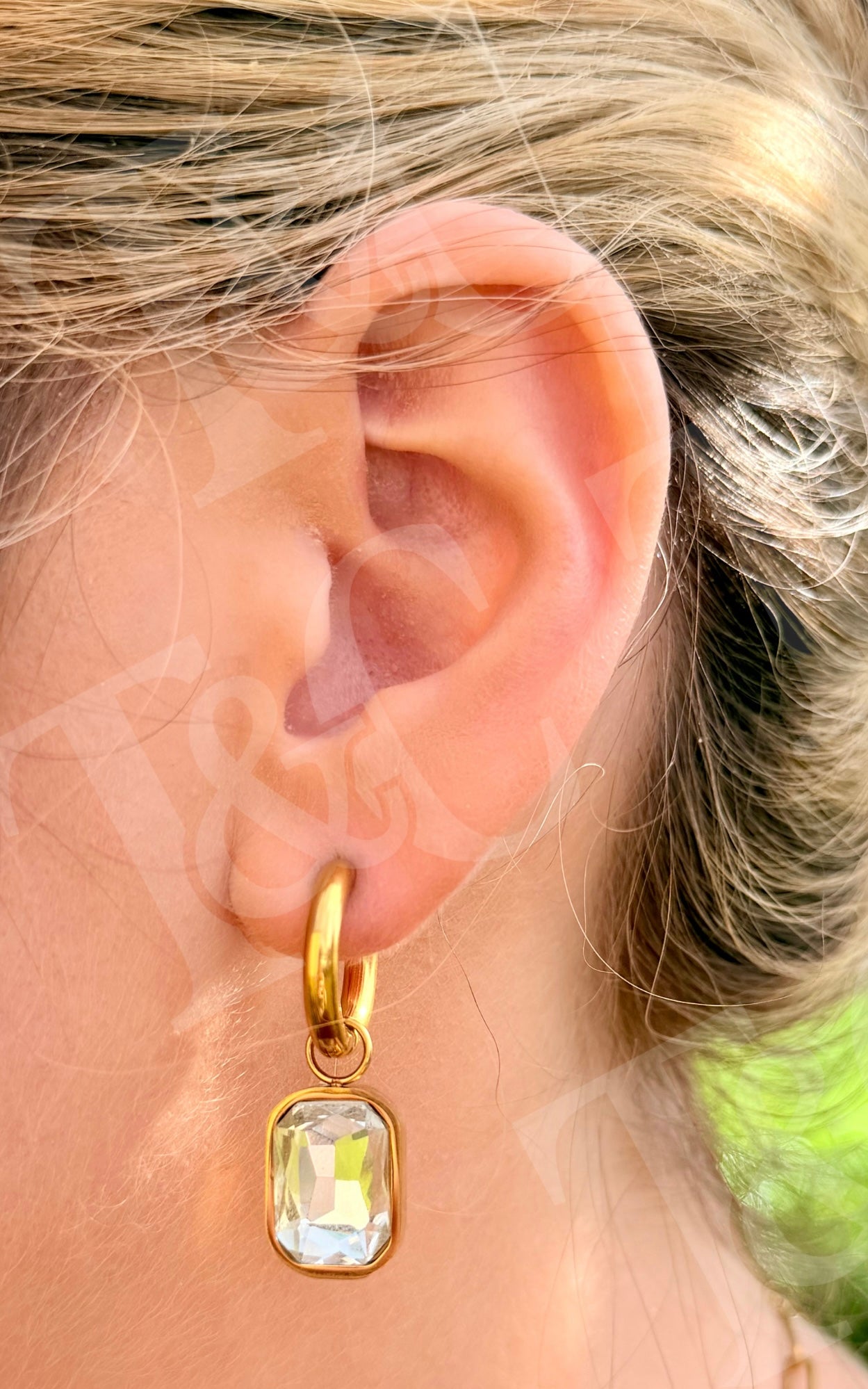 Emerald Cut Earrings New RTS