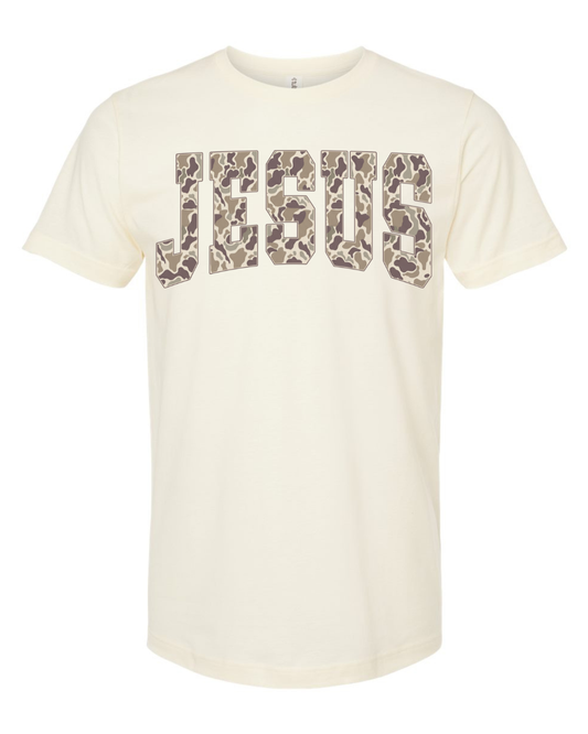 Tultex Jesus Camo Tee.