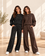 Stripe Terry Knit Set