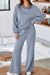 Cowl Neck Pullover Set