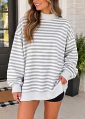 Stripe Oversized Sweatshirt