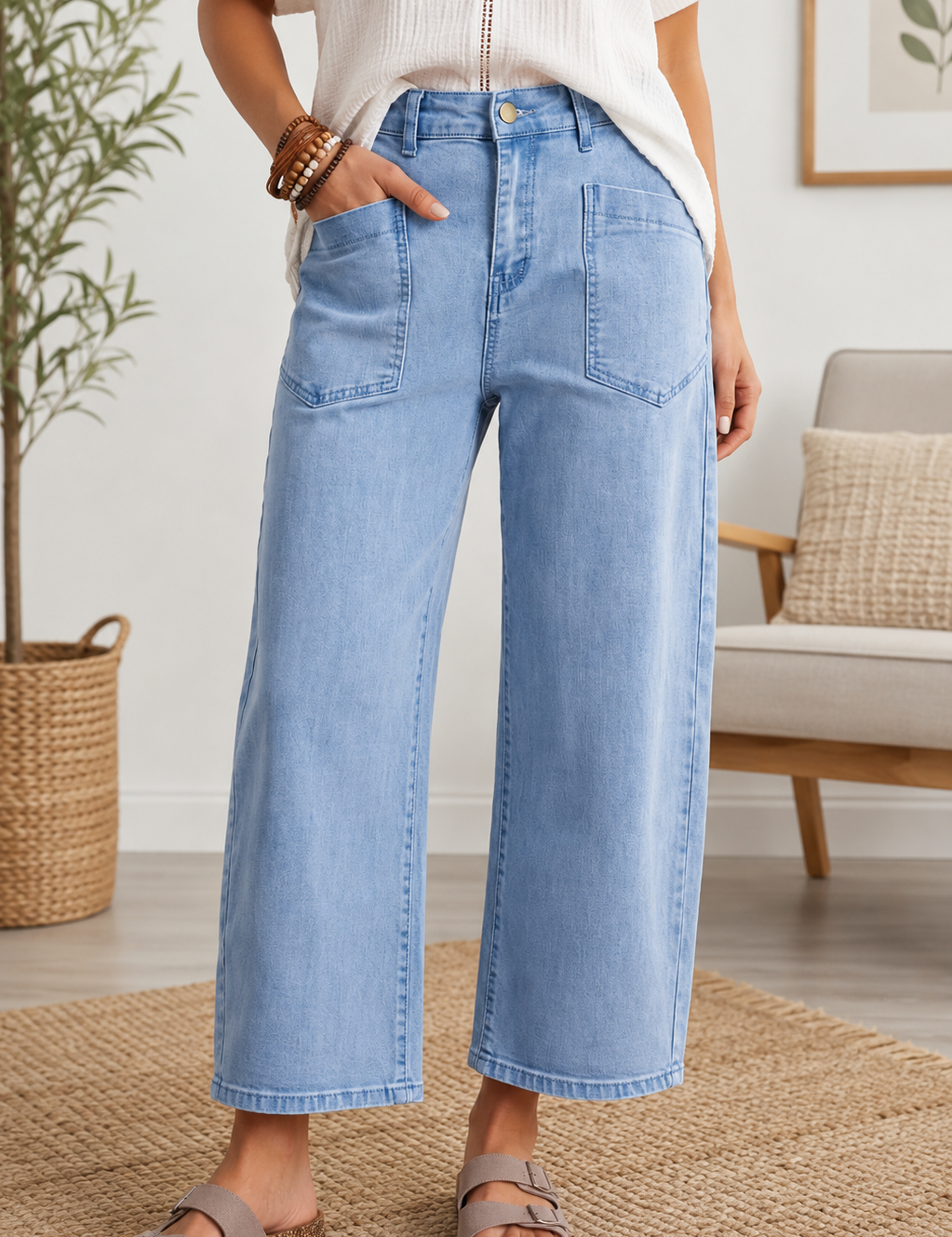 Square-Barrel Jeans