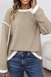 Contrast Loose Top