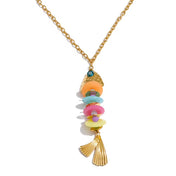 Resin Long Fish Necklace New RTS