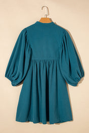 Teal Corduroy Dress