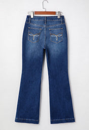 Patch Pocket Bootcut Jeans