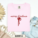 Merry Christmas Coquette Bow Tee.