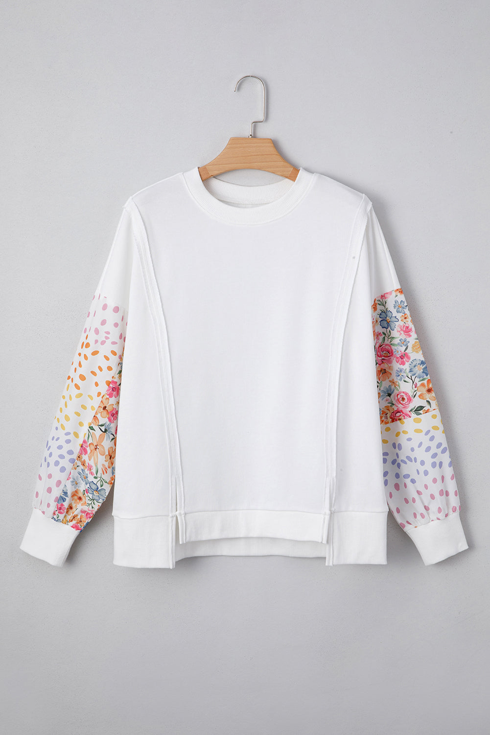White Floral High Low Top New RTS