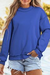 Oversize Mock Neck Sweatshirt