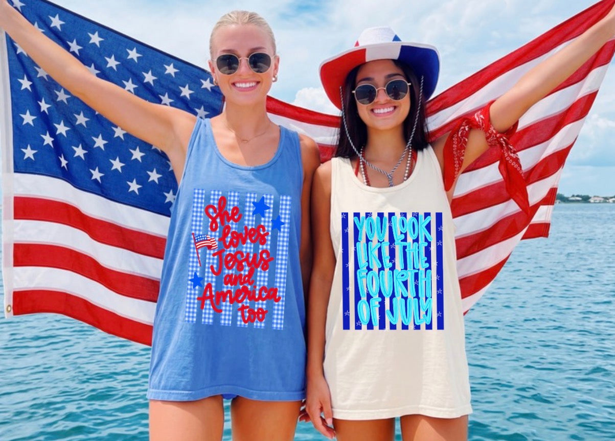 Comfort Color Patriotic Tanks