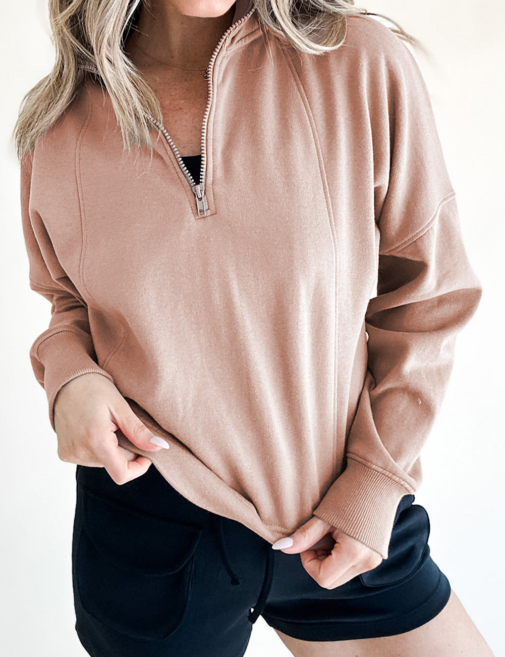 Pullover Drop Shoulder Sweatshirt
