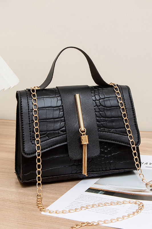 Black Chain Strap Purse RTS