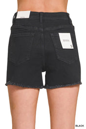 Black Frayed Raw Denim Zenana RTS