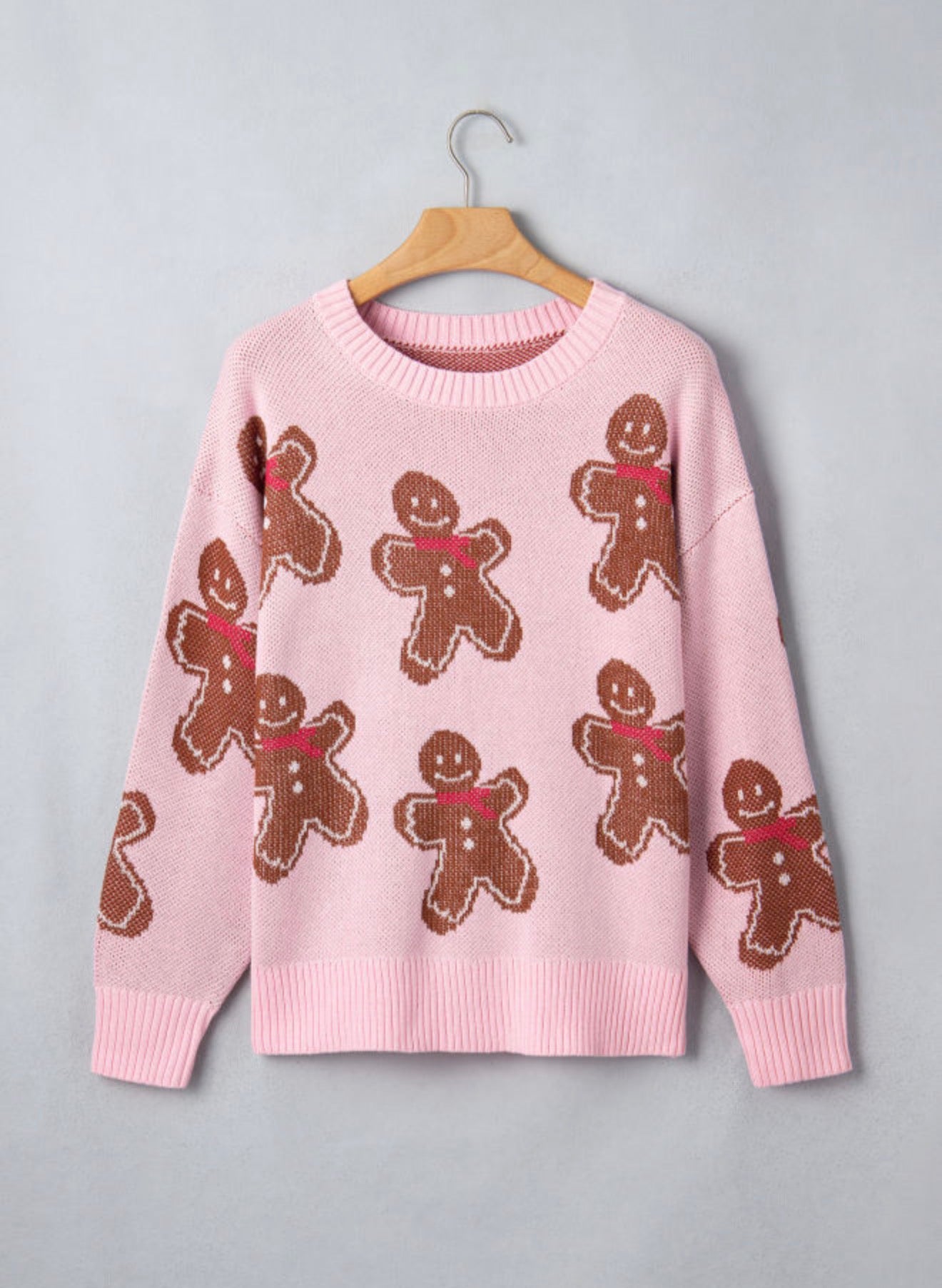 Gingerbread Pattern Sweater Full Run RTS