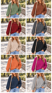 Ribbed Oversized Sweatshirt *multiple colors*