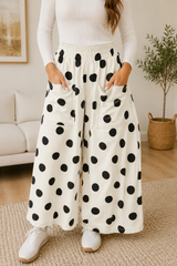 Polka Dot Elastic Casual Pants Full Run RTS