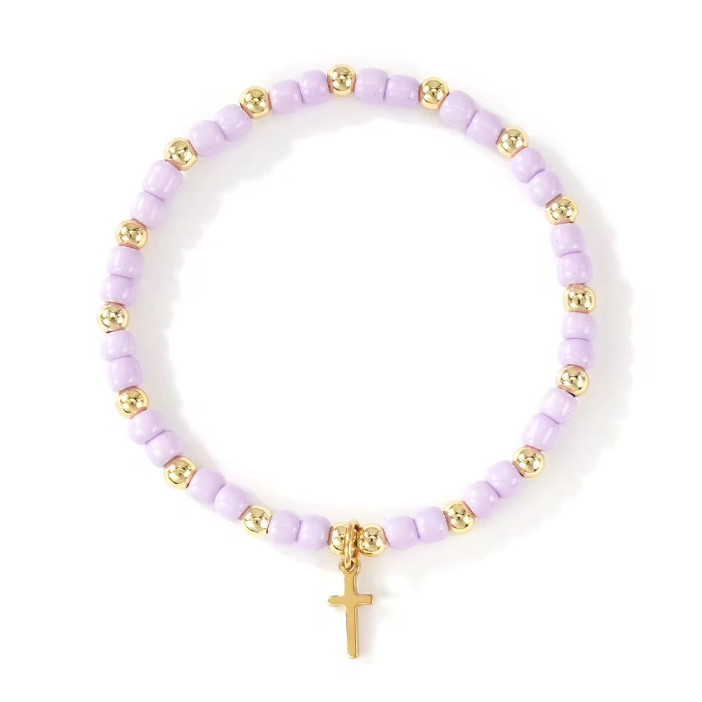 Cross Beaded Bracelet