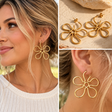 Floral Gold Plated Earrings RTS