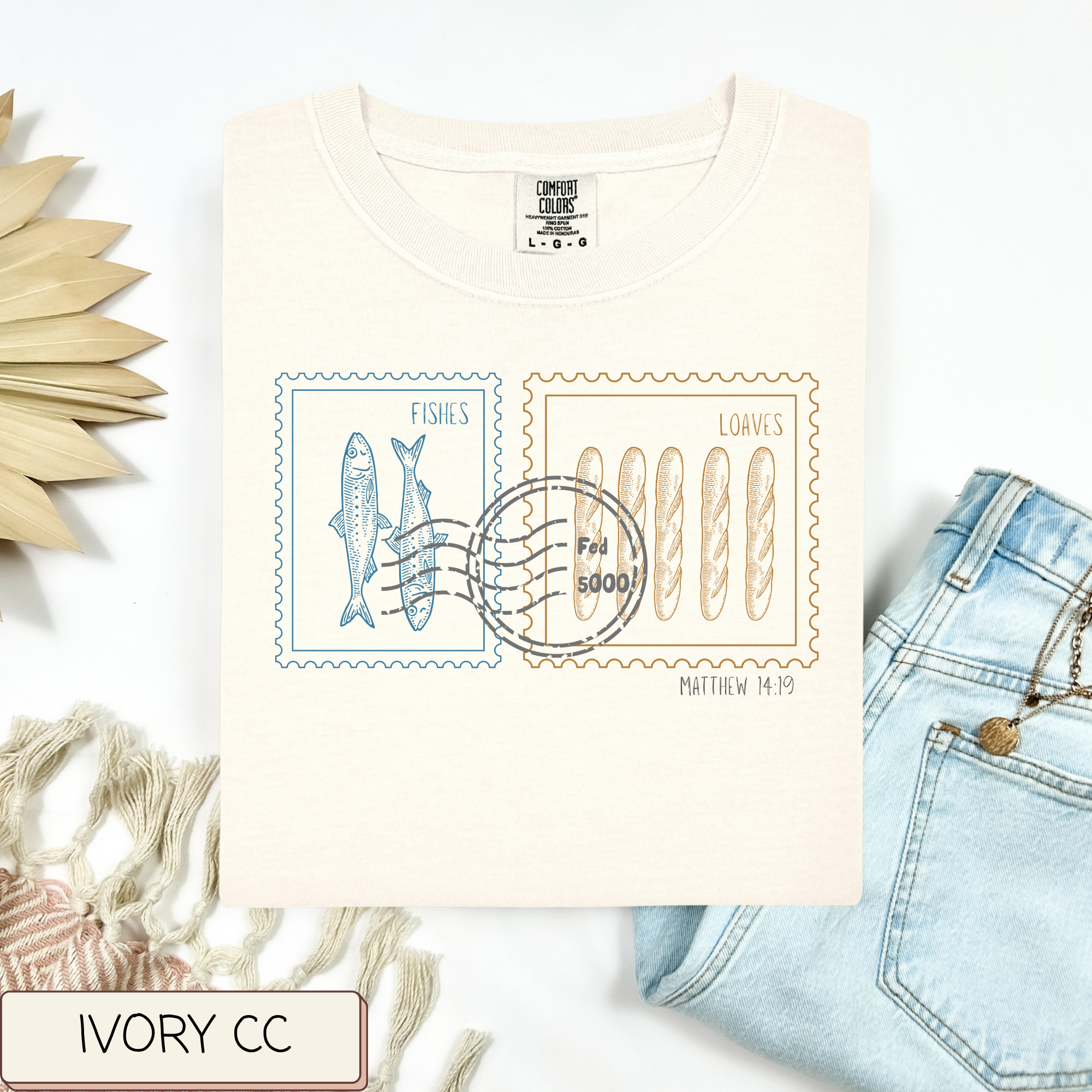 Fish And Loaves Stamps Tee.
