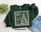 Merry Christmas Stamp Sweatshirt.