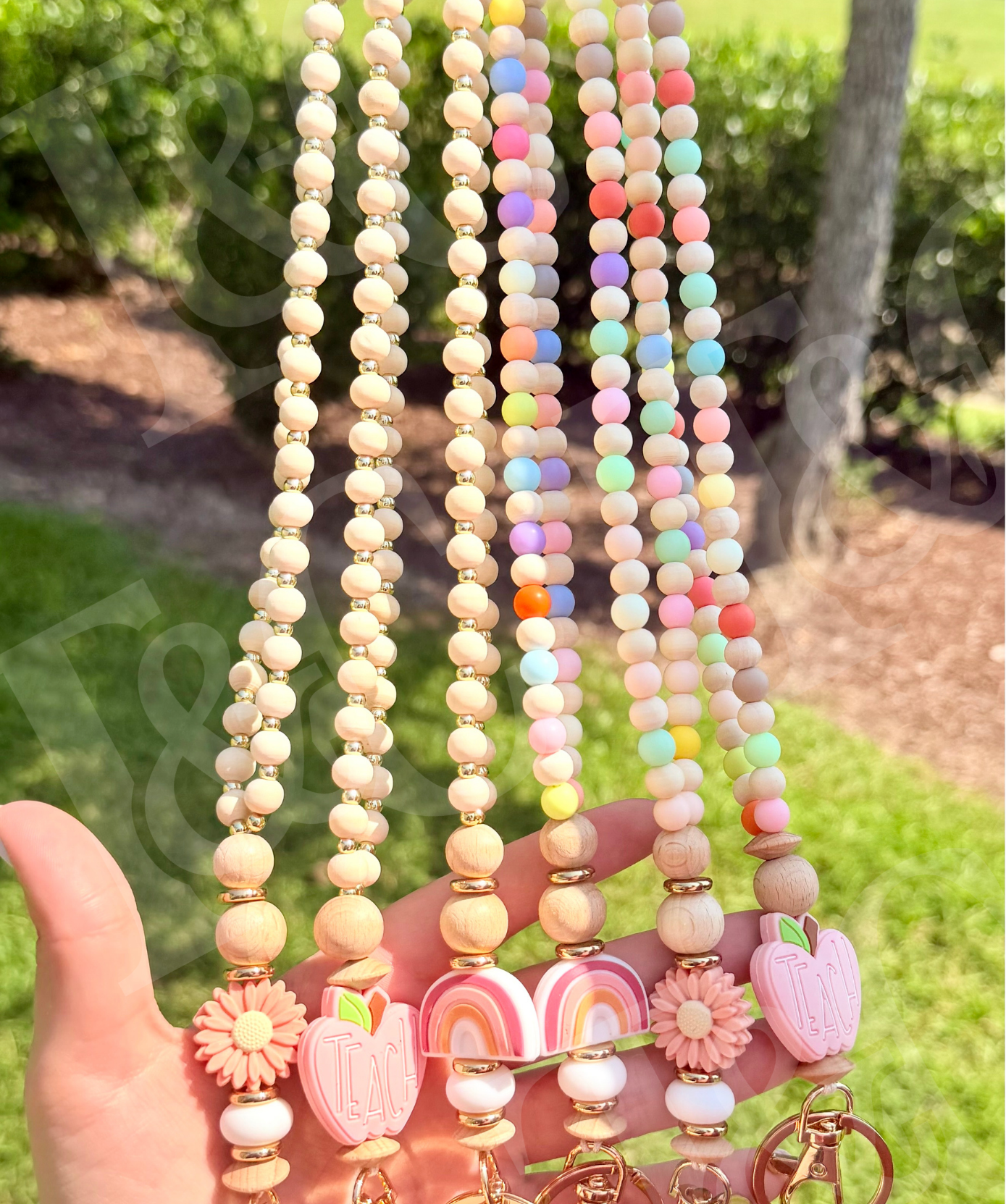 Breakaway Wooded Bead Lanyards New RTS