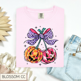 Checkered Pumpkin Cherries Tee.