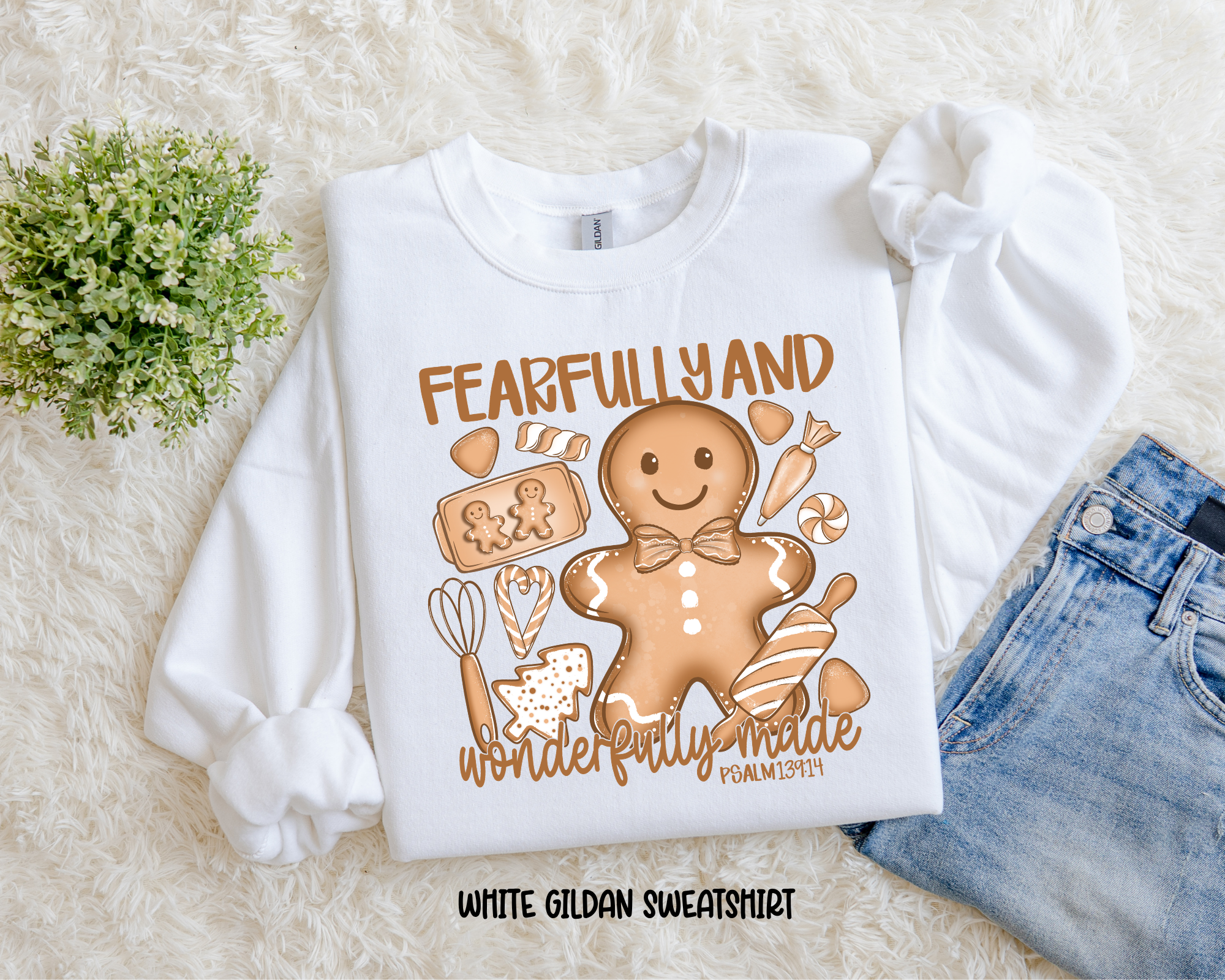 Wonderfully Made Gingerbread Man Sweatshirt.