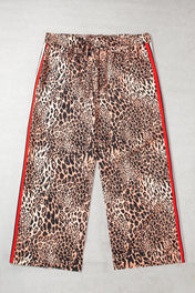 Leopard Side Stripe Plus Size Pants